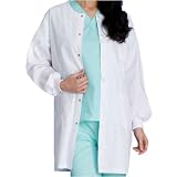 Dickies Medical Uniforms Snap Front Poplin Lab Coat