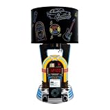 Jukebox with iPod Docking Station and Alarm Clock Table Lamp