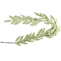 Set of 2 Glitter Laurel Leaf Garland