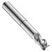 Niagara Cutter AN345 Carbide Square Nose End Mills, Long Length, Long Reach, Inch, Uncoated (Bright) Finish, Roughing and Finishing Cut, 45 Degree Helix, For Use With Aluminum