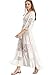 Milumia Women's Bohemian V Neck Lace Splicing Maxi Dress