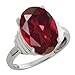 5.20 Ct Ruby Red Oval Mystic Quartz and Cognac RedArgentium Silver Ring