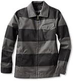 Volcom Boys 8-20 Ticker Jacket Youth, Grey Stripe, Medium