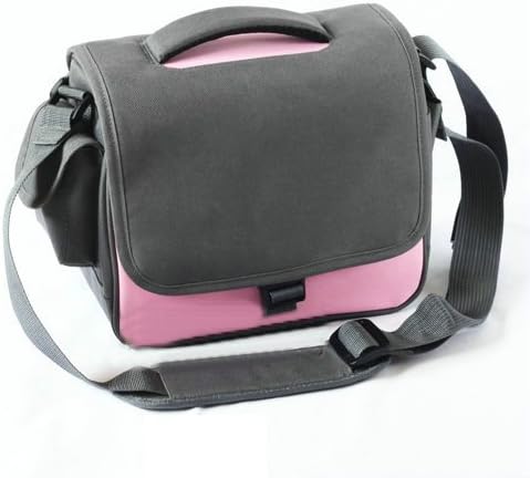 Shapotkina Shapotkina Nylon Cloth Popular Camera Bag for Canon Dslr Camera with Shoulder Belt & Handle Pink
