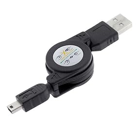 2 in 1 USB Retractable Data Cable for Creative Zen Vision V, V Plus, Micro, Micro Photo,... by Bargaincell