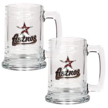Houston Astros - 2pc 15oz Glass Tankard Set- Primary Logo (Quantity of 1)