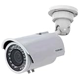 Toshiba IK-7200A Analog Bullet Camera, 480 TV Lines, 3.7-10mm Lens, 12V DC, IP66 Built in IR LEDs