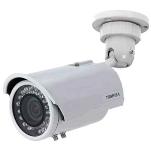 Toshiba IK-7200A Analog Bullet Camera, 480 TV Lines, 3.7-10mm Lens, 12V DC, IP66 Built in IR LEDs