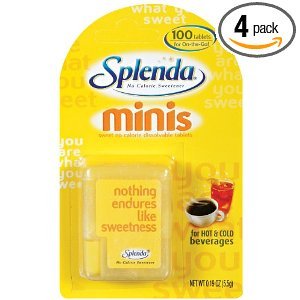 Splenda Minis Dissolvable Tablets, 100-Count (Pack of 4)