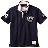 (エディー・バウアー) Eddie Bauer 半袖スポーツショップフラッグパッチチェストピースピケラグビー（クールマックス（R）ファブリック製）