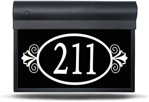Sight Lights Personalized and Customized Illuminated LED Address Sign, Ornamental Style, 17 Inch, Bright White