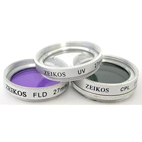 Zeikos ZE-FLK27 27mm Multi-Coated 3 Piece Filter Kit (UV-CPL-FLD)