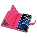 Galaxy S7 Edge Case, S7 Edge Case, TabPow 9 Card Slot Series - Wallet Folio PU Leather Case Cover With Detachable Magnetic Hard Case For Samsung Galaxy S7 Edge, Pink