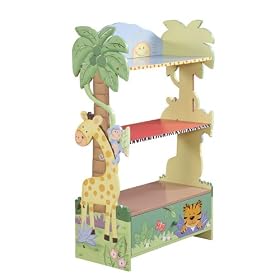 Teamson Sunny Safari Bookcase - Green  Yellow by Teamson