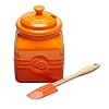 Le Creuset Stoneware Marmalade Jar with Silicone Spreader, Volcanic
