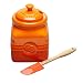 Le Creuset Stoneware Marmalade Jar with Silicone Spreader, Volcanic