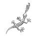 VINANI Charms Anh�nger Gekko Echse Sterling Silber 925 HGK