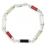 Bridge Jewelry Sterling Silver Jade Bracelet