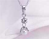 【me.加藤夏希プロデュース】K10WG パール(真珠)&ホワイト・トパーズ ネックレス ブラン・フルール