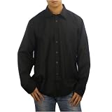 Mens Kenneth Cole Reaction black buttoned down dress shirt. 100% authentic brand name long sleeve button up top with classing tailoring. Very outstanding designer top for both formal business and casual dinner occasions.