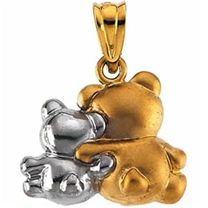 Two Tone Teddy Bear Pendant