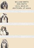 Personalized Custom Return Address Labels: Shih Tzu Dog Booklet of 150 Address Labels