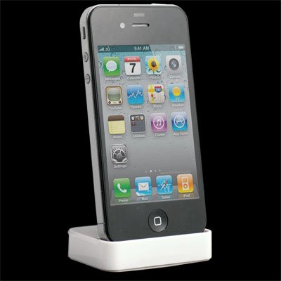 White Dock Cradle Docking Station for Apple IPHONE 4 4G