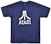 Atari Distressed Logo Adult Blue T-Shirt (Adult Large)