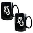 Chicago White Sox MLB 2pc Black Ceramic Mug Set - Primary Logo by Great American Products