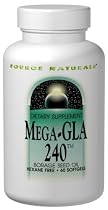 Mega-GLA 240 60 Softgels 240 mg ( Borage Seed Oil ) By Source Naturals