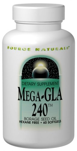 Mega-GLA 240 60 Softgels 240 mg ( Borage Seed Oil ) By Source Naturals