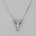 Necklace With 1.75ctw Genuine Aquamarines Beautifully Designed in 925 Sterling silver Length 16in