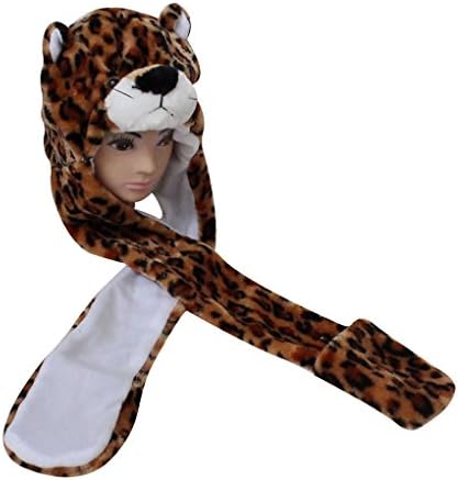 Light Year Fashion Cartoon Zoo Leopard Long Women Men Costume Winter Beanie Hats