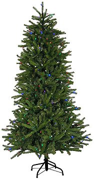 7.5' Balsam PE Pre-Lit LED Multi Artificial Tree