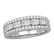 14K White Gold Diamond Ring/Band - 1.00 Ct.