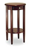 Winsome 94220 Round Side Table with Drawer & Shelf - Antique Walnut
