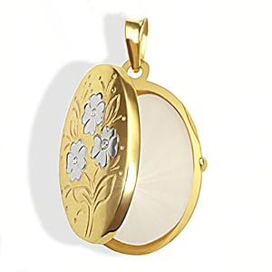 Goldmaid Medallion 333 Gelbgold 1 Diamant 0,005ct Blumenmuster Pr A2570GG