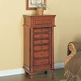 Jewelry Armoire - Aged English Brown Jewelry Armoire by Powell Furniture Company - 705-316