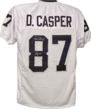 Dave Casper Autographed/Hand Signed Oakland Raiders White Prostyle Jersey HOF 02