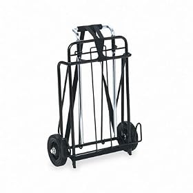 UNIVERSAL OFFICE PRODUCTS Luggage Hand Truck Cart, 250lb Capacity, 15 x 14 Platform, Black/Chrome