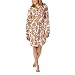 Nick & Nora® Womens Flannel Sleepshirt - Pink Santa Monkey