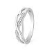 Sterling Silver Round Diamond Fashion Ring (1/20 cttw)