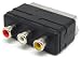 RCA to SCART Adapter - 3x Composite RCA Phono Socket to 21 Pin Scart Plug - Connect PS2, Wii, Xbox, PlayStation, Gamecube, NES, SNES and more!  from Indigo Banana Media