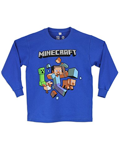 Minecraft Boys' Minecraft Long Sleeve T-Shirt Runaway Steve