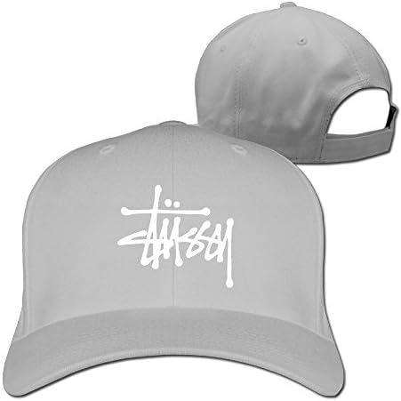 Streetwear Stussy Logo Unisex Adjustable Solid Trucker Cap Ash