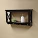 Sourcing Solutions X-Frame Bathroom Wall Shelf, Espresso Finish