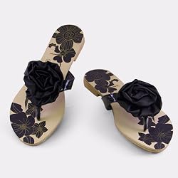 Black Rose flip-flop Womens Shoes