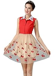 V-neck Sleeveless Bubble Dress Peplum  Dress