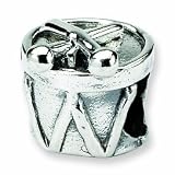Sterling Silver Reflections Kids Drum Bead (3.25mm Diameter Hole)