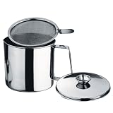 stainless cooking pots-Brylane Home Cooking Oil Strainer Pot (STAINLESS STEEL,0)